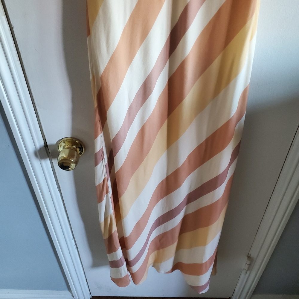 Petal & Pup Flavia Maxi Dress Brown Stripes Size S Brunch Cocktail Vacation - Picture 9 of 16